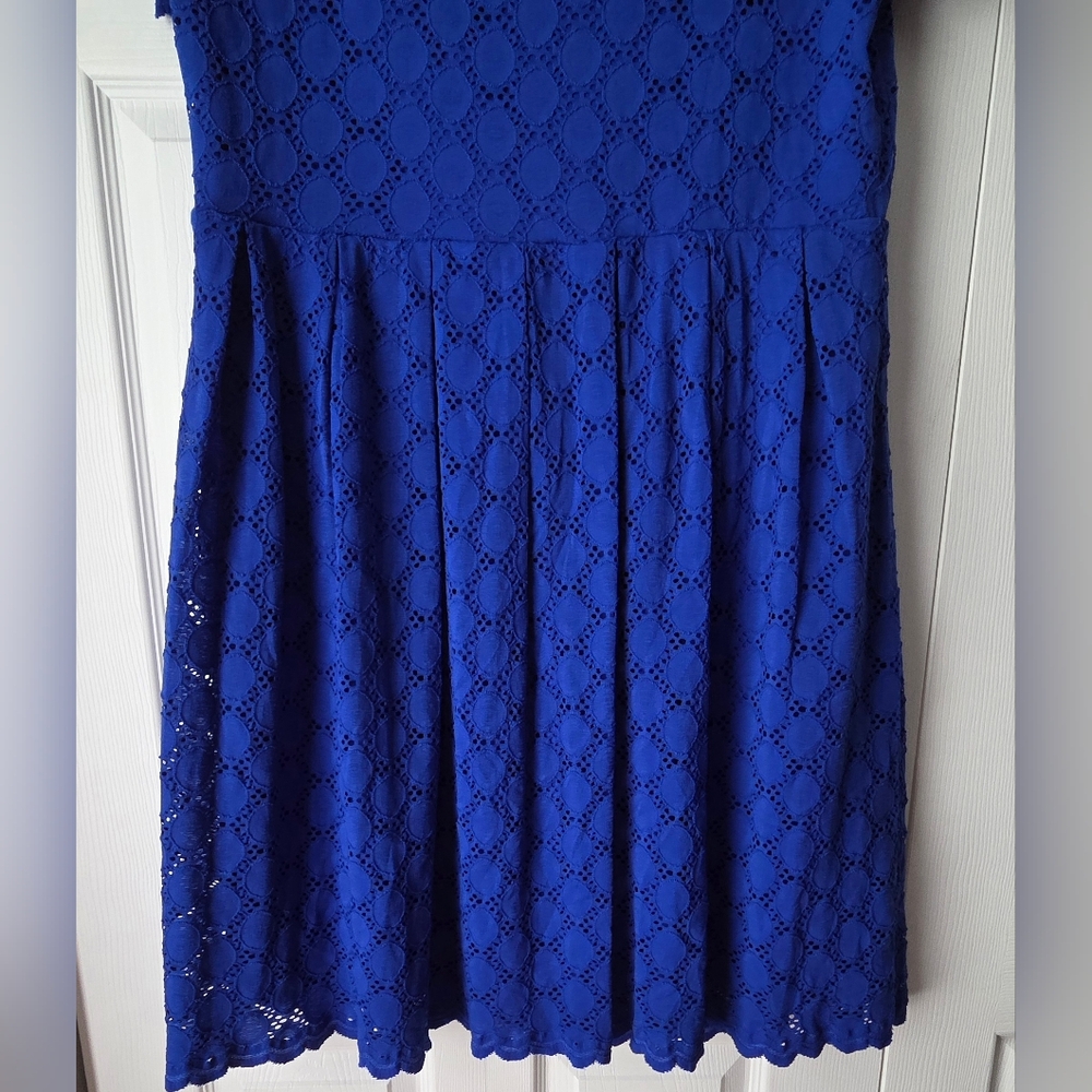 RN Studio By RONNI NICOLE Royal Blue Lace Midi Dress with Scoop Neck Size 2X - Picture 8 of 11